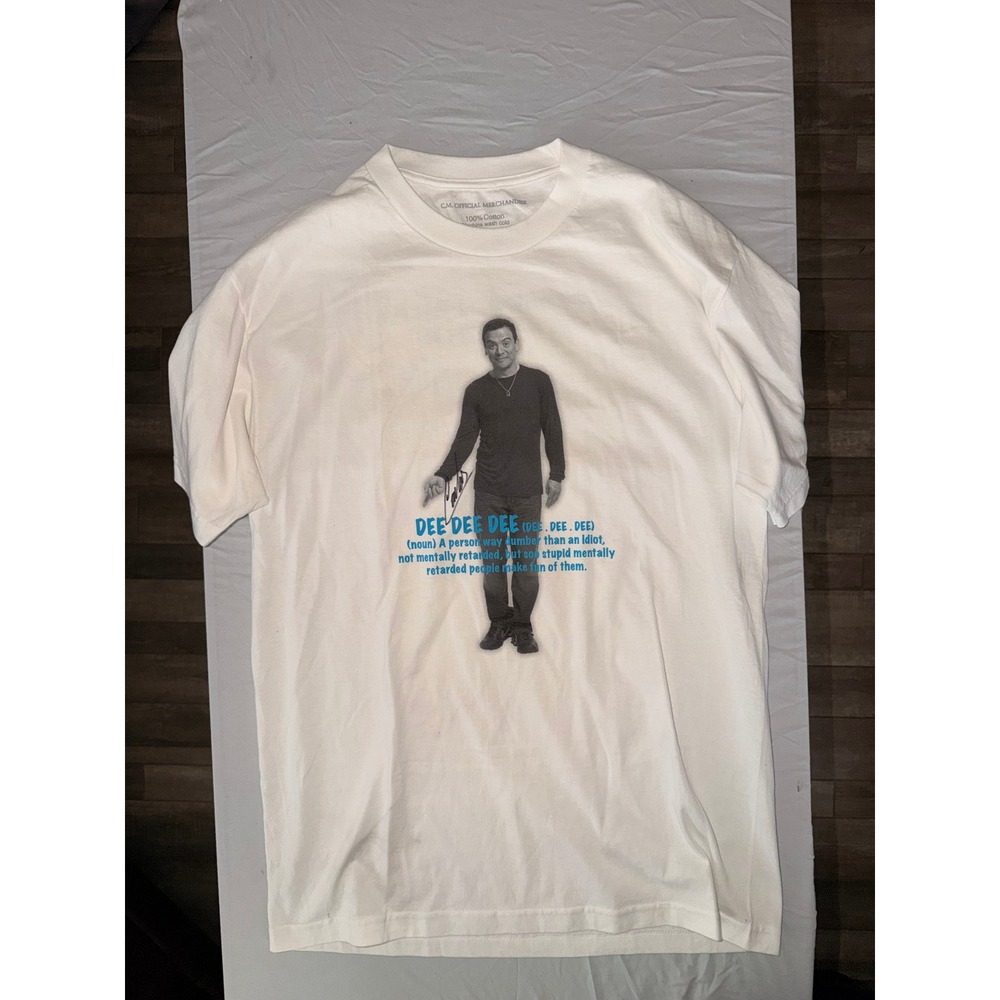 Carlos Mencia Dee Dee Dee Comedy Graphic T-Shirt Mens Large White Cotton CM Tour